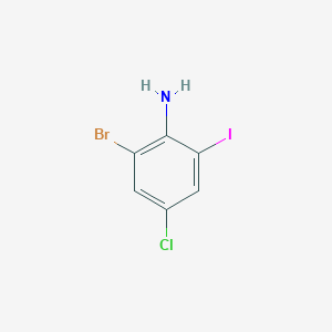 molecular formula C6H4BrClIN B3038055 2-Bromo-4-chloro-6-iodoaniline CAS No. 71757-16-9