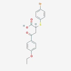 molecular formula C18H17BrO4S B3038059 2-[(4-Bromophenyl)sulfanyl]-4-(4-ethoxyphenyl)-4-oxobutanoic acid CAS No. 720667-76-5