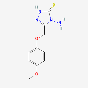 4-amino-5-[(4-methoxyphenoxy)methyl]-4H-1,2,4-triazole-3-thiol