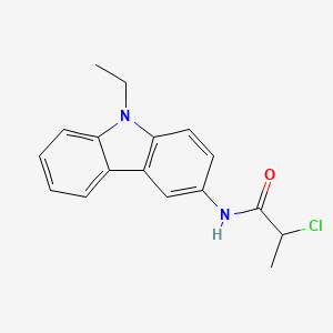 molecular formula C17H17ClN2O B3038079 2-氯-N-(9-乙基-9H-咔唑-3-基)丙酰胺 CAS No. 731012-12-7