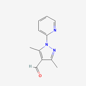 molecular formula C11H11N3O B3038083 3,5-二甲基-1-(吡啶-2-基)-1H-吡唑-4-甲醛 CAS No. 733745-73-8