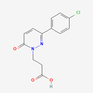 molecular formula C13H11ClN2O3 B3038085 3-[3-(4-chlorophenyl)-6-oxopyridazin-1(6H)-yl]propanoic acid CAS No. 73402-27-4