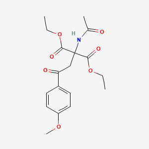 molecular formula C18H23NO7 B3038096 Diethyl (acetylamino)[2-(4-methoxyphenyl)-2-oxoethyl]malonate CAS No. 73994-51-1