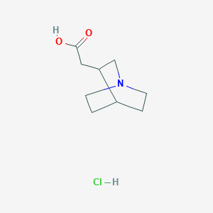 molecular formula C9H16ClNO2 B3038115 2-(Quinuclidin-3-yl)acetic acid hydrochloride CAS No. 75208-56-9