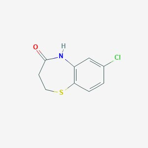 molecular formula C9H8ClNOS B3038120 7-chloro-2,3-dihydro-1,5-benzothiazepin-4(5H)-one CAS No. 75620-23-4