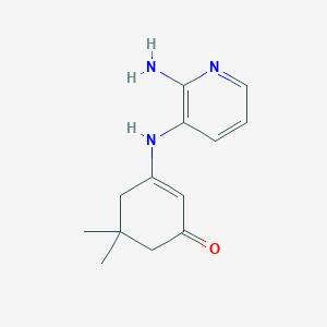 3-[(2-Aminopyridin-3-yl)amino]-5,5-dimethylcyclohex-2-en-1-one