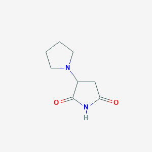 molecular formula C8H12N2O2 B3038144 3-(Pyrrolidin-1-yl)pyrrolidine-2,5-dione CAS No. 7685-87-2
