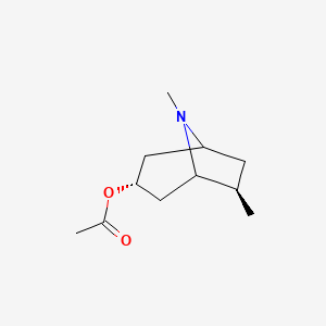 molecular formula C11H19NO2 B3038145 8-Methyl-8-azabicyclo[3.2.1]octane-3,6-diol, 9CI; (3RS,6RS)-form, 3-O-Ac CAS No. 7688-76-8