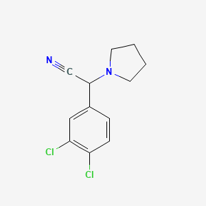 molecular formula C12H12Cl2N2 B3038146 2-(3,4-二氯苯基)-2-吡咯烷-1-基-丙腈 CAS No. 769899-48-1