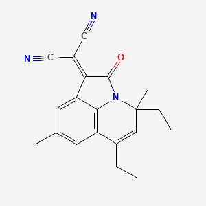 (4,6-diethyl-4,8-dimethyl-2-oxo-4H-pyrrolo[3,2,1-ij]quinolin-1(2H)-ylidene)malononitrile