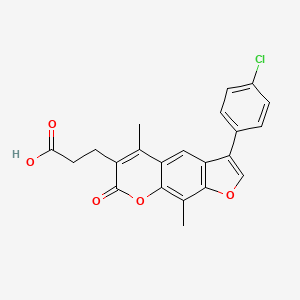 3-[3-(4-chlorophenyl)-5,9-dimethyl-7-oxo-7H-furo[3,2-g]chromen-6-yl]propanoic acid