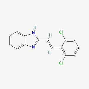 molecular formula C15H10Cl2N2 B3038170 2-(2,6-dichlorostyryl)-1H-1,3-benzimidazole CAS No. 783341-34-4