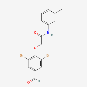 molecular formula C16H13Br2NO3 B3038189 2-(2,6-dibromo-4-formylphenoxy)-N-(3-methylphenyl)acetamide CAS No. 792947-75-2
