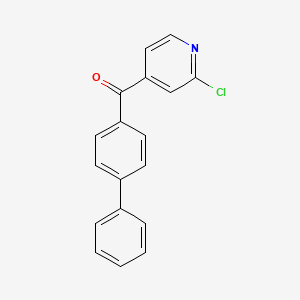 molecular formula C18H12ClNO B3038201 [1,1'-联苯]-4-基(2-氯吡啶-4-基)甲酮 CAS No. 80100-09-0