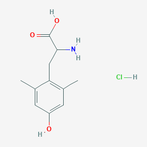 molecular formula C11H16ClNO3 B3038202 2-Amino-3-(4-hydroxy-2,6-dimethylphenyl)propanoic acid hydrochloride CAS No. 80110-73-2