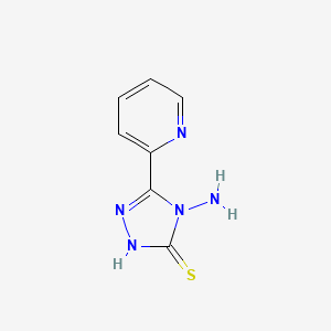 molecular formula C7H7N5S B3038211 4-amino-5-(pyridin-2-yl)-4H-1,2,4-triazole-3-thiol CAS No. 80809-37-6