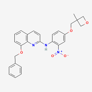 molecular formula C27H25N3O5 B3038226 8-(Benzyloxy)-N-(4-((3-methyloxetan-3-YL)methoxy)-2-nitrophenyl)quinolin-2-amine CAS No. 816463-37-3