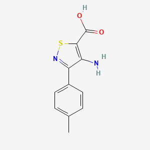molecular formula C11H10N2O2S B3038233 4-Amino-3-(4-methylphenyl)-1,2-thiazole-5-carboxylic acid CAS No. 82424-87-1