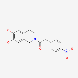 6,7-Dimethoxy-2-[(4-nitrophenyl)acetyl]-1,2,3,4-tetrahydroisoquinoline
