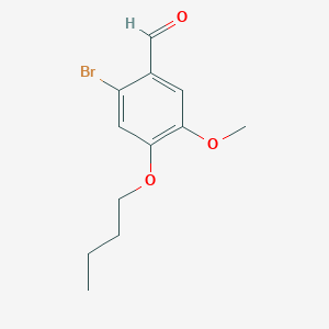 molecular formula C12H15BrO3 B3038243 2-溴-4-丁氧基-5-甲氧基苯甲醛 CAS No. 832674-57-4