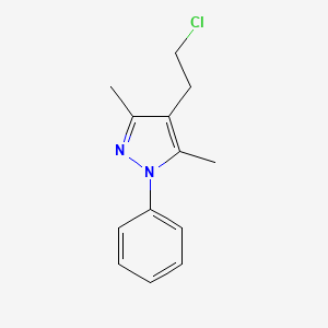 molecular formula C13H15ClN2 B3038248 4-(2-chloroethyl)-3,5-dimethyl-1-phenyl-1H-pyrazole CAS No. 83467-39-4