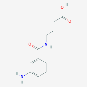 molecular formula C11H14N2O3 B3038256 4-{[(3-Aminophenyl)carbonyl]amino}butanoic acid CAS No. 83891-51-4