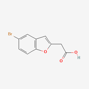 molecular formula C10H7BrO3 B3038261 (5-溴-1-苯并呋喃-2-基)乙酸 CAS No. 84102-74-9