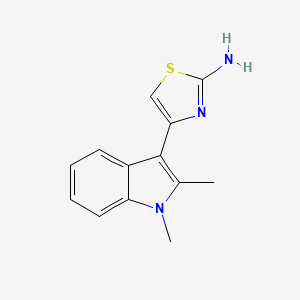 molecular formula C13H13N3S B3038265 4-(1,2-Dimethyl-1H-indol-3-yl)-thiazol-2-ylamine CAS No. 843622-17-3