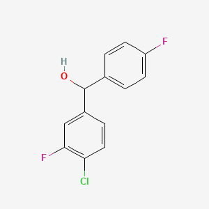 molecular formula C13H9ClF2O B3038267 (4-氯-3-氟苯基)(4-氟苯基)甲醇 CAS No. 844683-75-6