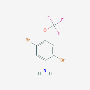 molecular formula C7H4Br2F3NO B3038270 2,5-二溴-4-(三氟甲氧基)苯胺 CAS No. 84483-32-9