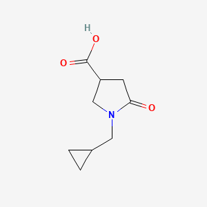 molecular formula C9H13NO3 B3038271 1-(环丙基甲基)-5-氧代吡咯烷-3-羧酸 CAS No. 845546-16-9