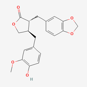 molecular formula C20H20O6 B3038299 (-)-Haplomyrfolin CAS No. 85404-48-4