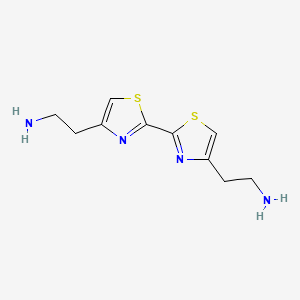 molecular formula C10H14N4S2 B3038301 2-[2-[4-(2-Aminoethyl)-1,3-thiazol-2-yl]-1,3-thiazol-4-yl]ethanamine CAS No. 854455-08-6