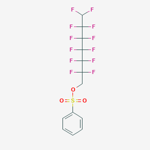 molecular formula C13H8F12O3S B3038302 2,2,3,3,4,4,5,5,6,6,7,7-Dodecafluoroheptyl benzenesulfonate CAS No. 85459-23-0