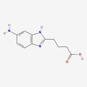 molecular formula C11H13N3O2 B3038312 4-(5-amino-1H-benzimidazol-2-yl)butanoic acid CAS No. 856437-60-0
