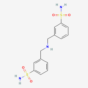 molecular formula C14H17N3O4S2 B3038317 3,3'-(偶氮二亚甲基)二苯甲酰胺 CAS No. 857003-88-4