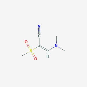 molecular formula C6H10N2O2S B3038318 (2E)-3-(二甲基氨基)-2-(甲基磺酰基)丙烯腈 CAS No. 858135-91-8