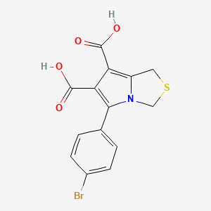 molecular formula C14H10BrNO4S B3038330 5-(4-溴苯基)-1H-吡咯并[1,2-c][1,3]噻唑-6,7-二羧酸 CAS No. 860609-32-1