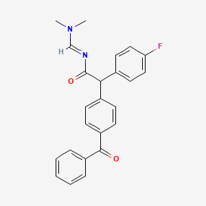 2-(4-benzoylphenyl)-N-[(dimethylamino)methylene]-2-(4-fluorophenyl)acetamide
