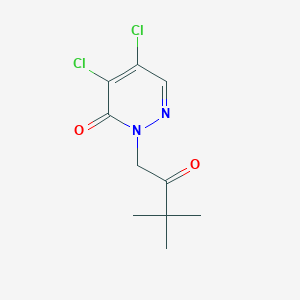 molecular formula C10H12Cl2N2O2 B3038334 4,5-二氯-2-(3,3-二甲基-2-氧代丁基)-2,3-二氢哒嗪-3-酮 CAS No. 860609-90-1