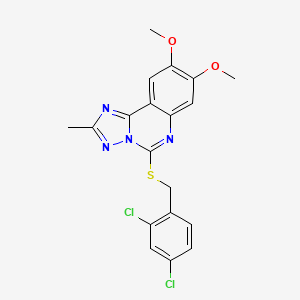 5-[(2,4-Dichlorobenzyl)sulfanyl]-8,9-dimethoxy-2-methyl[1,2,4]triazolo[1,5-c]quinazoline