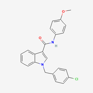 molecular formula C23H19ClN2O2 B3038341 1-(4-chlorobenzyl)-N-(4-methoxyphenyl)-1H-indole-3-carboxamide CAS No. 860611-49-0