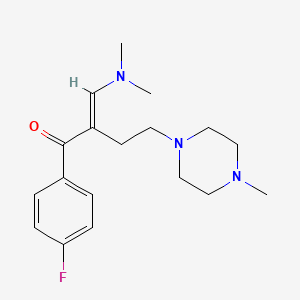 (2E)-2-(dimethylaminomethylidene)-1-(4-fluorophenyl)-4-(4-methylpiperazin-1-yl)butan-1-one