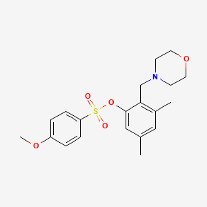 molecular formula C20H25NO5S B3038351 3,5-Dimethyl-2-(morpholinomethyl)phenyl 4-methoxybenzenesulfonate CAS No. 860649-08-7