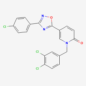 5-[3-(4-Chlorophenyl)-1,2,4-oxadiazol-5-yl]-1-[(3,4-dichlorophenyl)methyl]pyridin-2-one