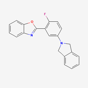 2-[5-(1,3-dihydro-2H-isoindol-2-yl)-2-fluorophenyl]-1,3-benzoxazole