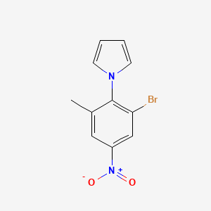 molecular formula C11H9BrN2O2 B3038360 1-(2-bromo-6-methyl-4-nitrophenyl)-1H-pyrrole CAS No. 860650-89-1