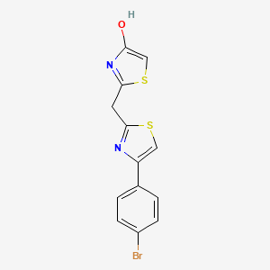 molecular formula C13H9BrN2OS2 B3038362 2-{[4-(4-Bromophenyl)-1,3-thiazol-2-yl]methyl}-1,3-thiazol-4-ol CAS No. 860651-55-4