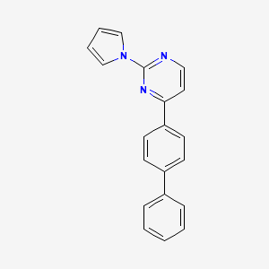 molecular formula C20H15N3 B3038367 4-[1,1'-biphenyl]-4-yl-2-(1H-pyrrol-1-yl)pyrimidine CAS No. 860785-15-5