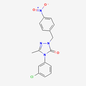 molecular formula C16H13ClN4O3 B3038371 4-(3-氯苯基)-5-甲基-2-(4-硝基苄基)-2,4-二氢-3H-1,2,4-三唑-3-酮 CAS No. 860786-51-2